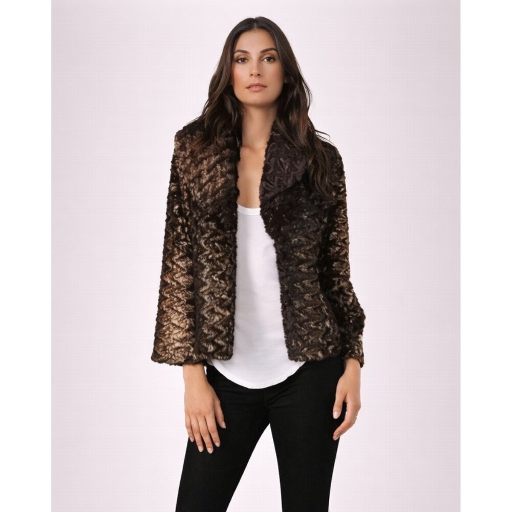 Alice + Olivia Zigzag Pattern Teddy Jacket - image 1